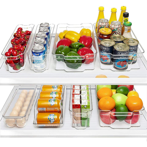 Plastic Container Bin Set (8 Pack)