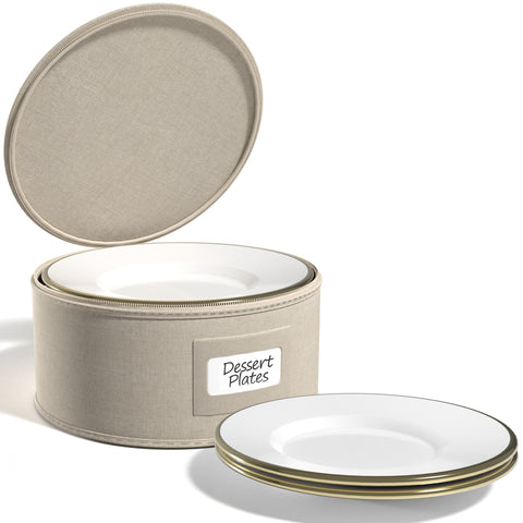 China Storage Dessert Plate Container Dinnerware Organizer (1 Piece)