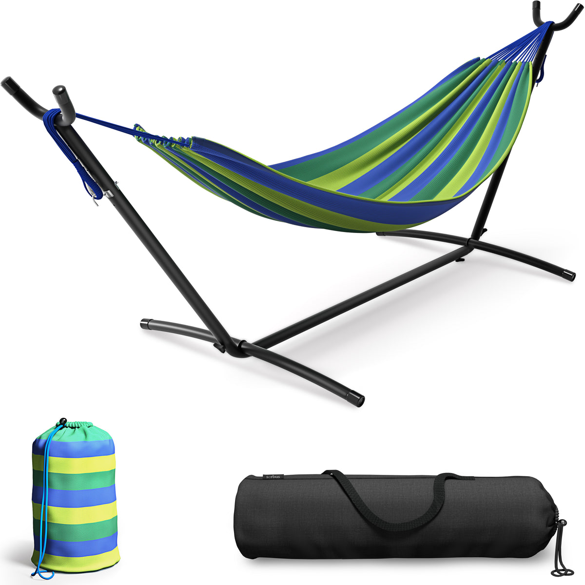 Double Hammock with Steel Stand