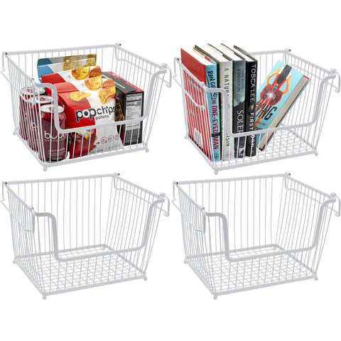 Storage basket with handle (4 Pack)