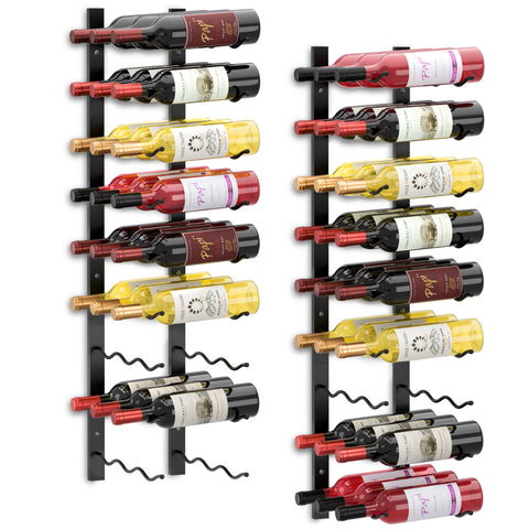27-Bottle, Triple Row, Wall Mounted Wine Rack