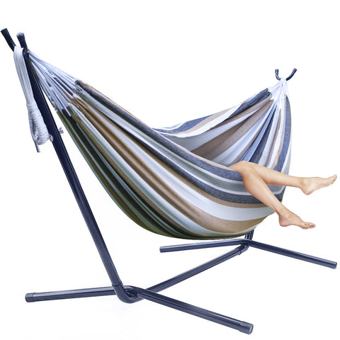 Double Hammock with Steel Stand