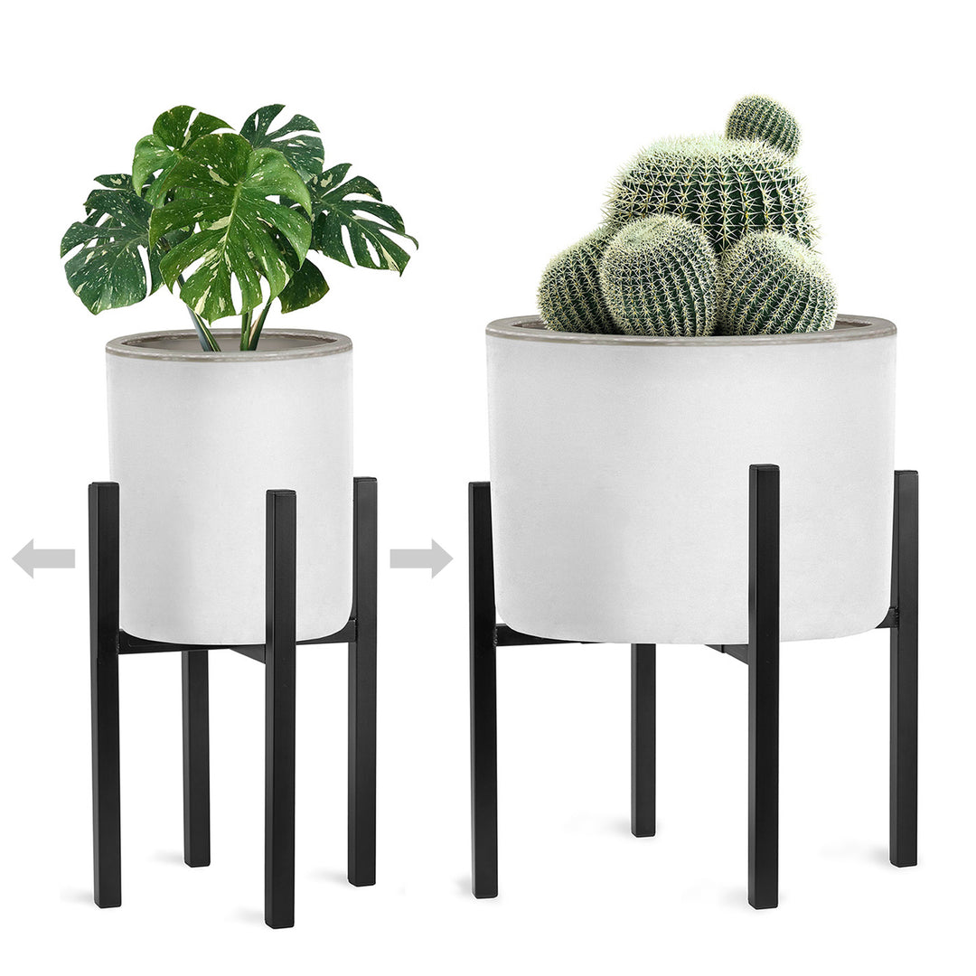 plant stand holder indoor Plant Stand, Adjustable Flower Pot Holder, Black / Set of 1
