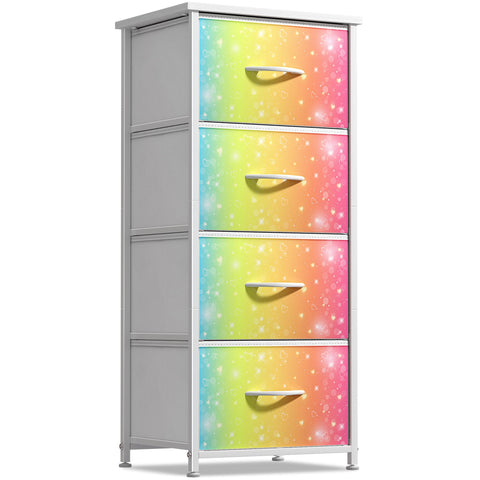 4 Drawer Vertical Short Nightstand