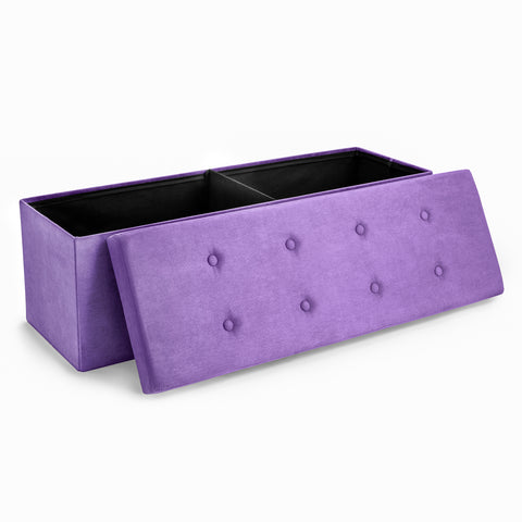 Faux Suede Storage Bench (Large)