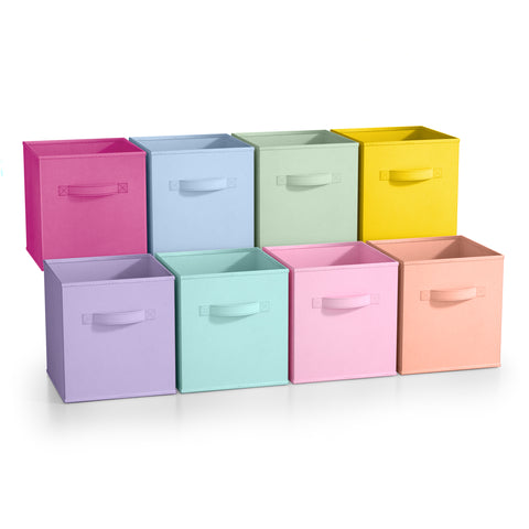 11" Cube Storage Bins (8 Pack Multi)