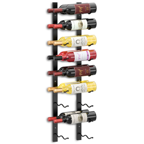 18-Bottle, Double Row, Wall Mounted Wine Rack