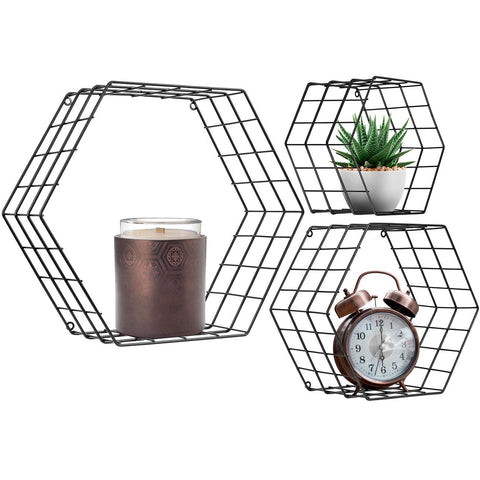 Hexagon Floating Shelves (Set of 3)