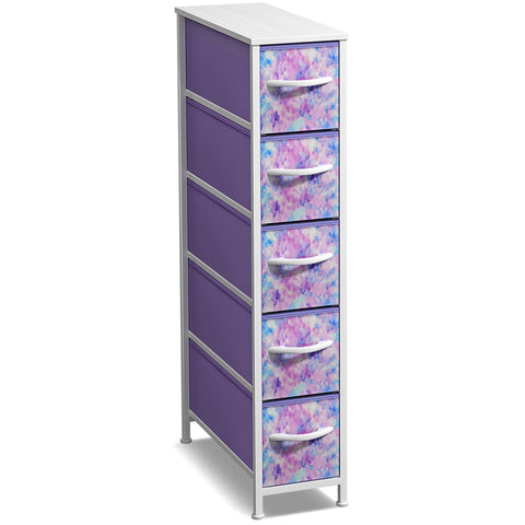 5 Drawer Narrow Storage Tower
