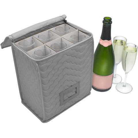 Champagne Glass Storage Quilted Chest