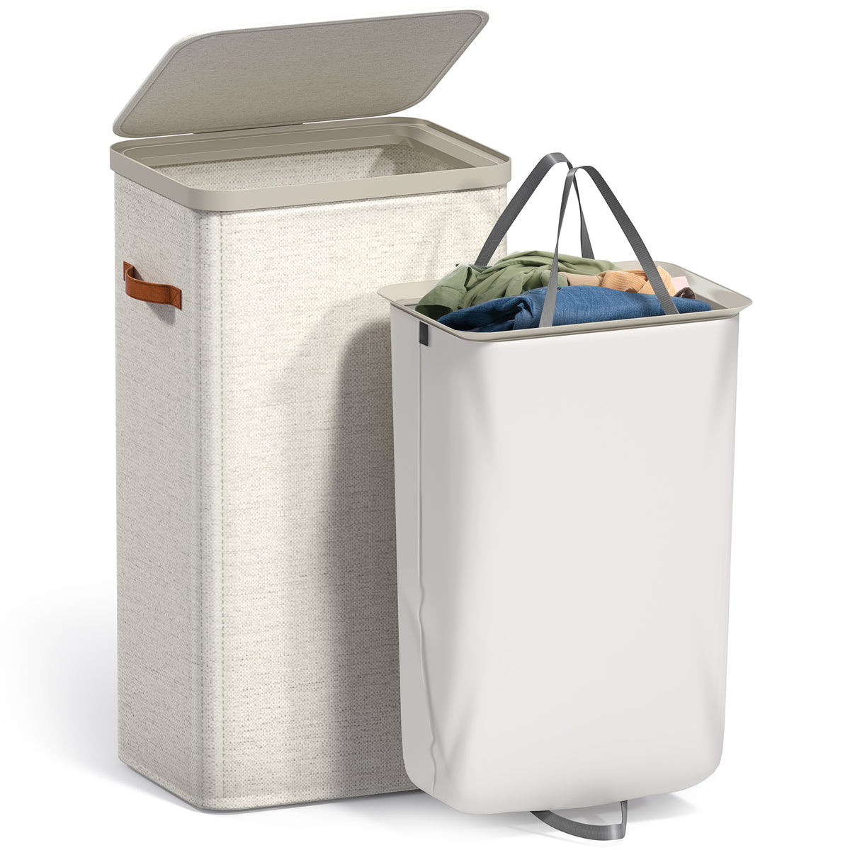 Collapsible Laundry Hamper with Lid - Sorbus Home