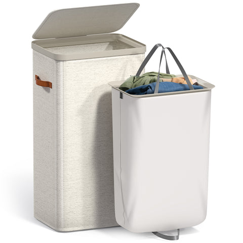 Collapsible Laundry Hamper with Lid - Sorbus Home