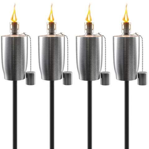 Matney Outdoor Decorative Torches - Set of 4 (Cylinder)