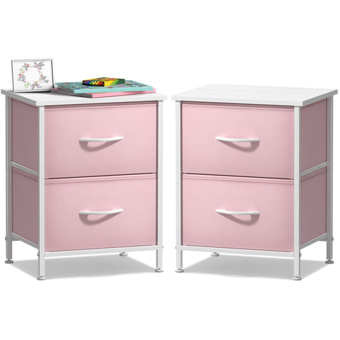 2 Drawer Display Nightstand (Set of 2)