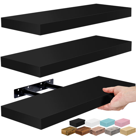 Rustic Rectangle Floating Shelves (3 Pack)