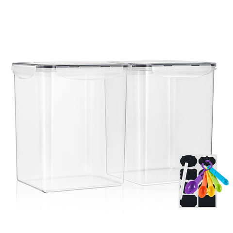 Large Food Storage Airtight Containers (2 Pack)