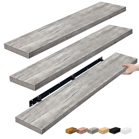 55-Inch Extra Long Floating Shelves (Set of 3)