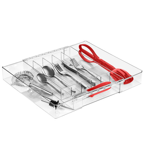 Expandable Kitchen Drawer Organizer & Utensil Tray