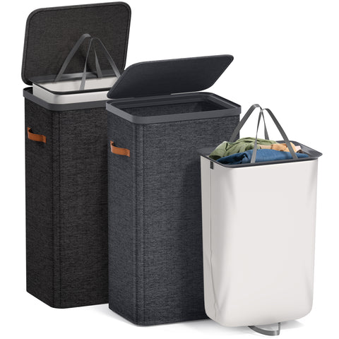 Collapsible Laundry Hamper with Lid - Sorbus Home