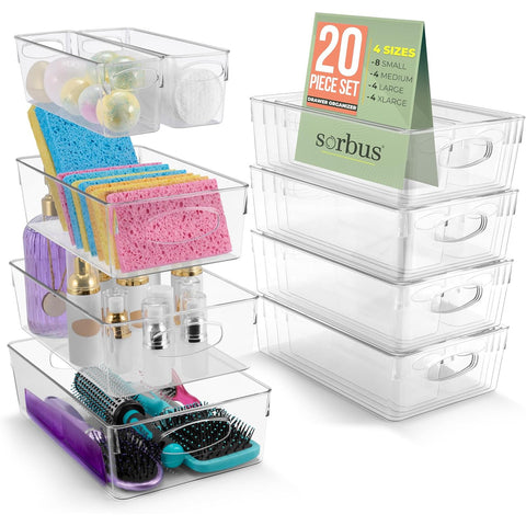 Plastic Clear Bins (20 pack)