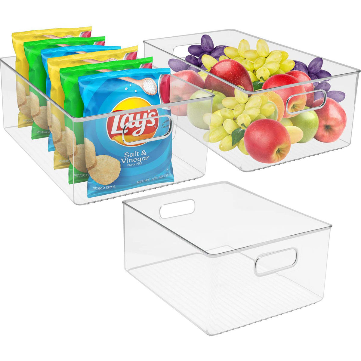 Plastic Container Bins with Handles