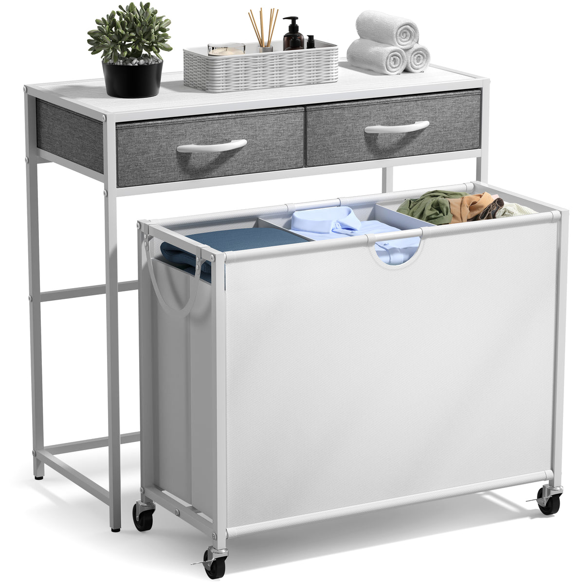 Pull-Out Laundry Hamper with Wheels