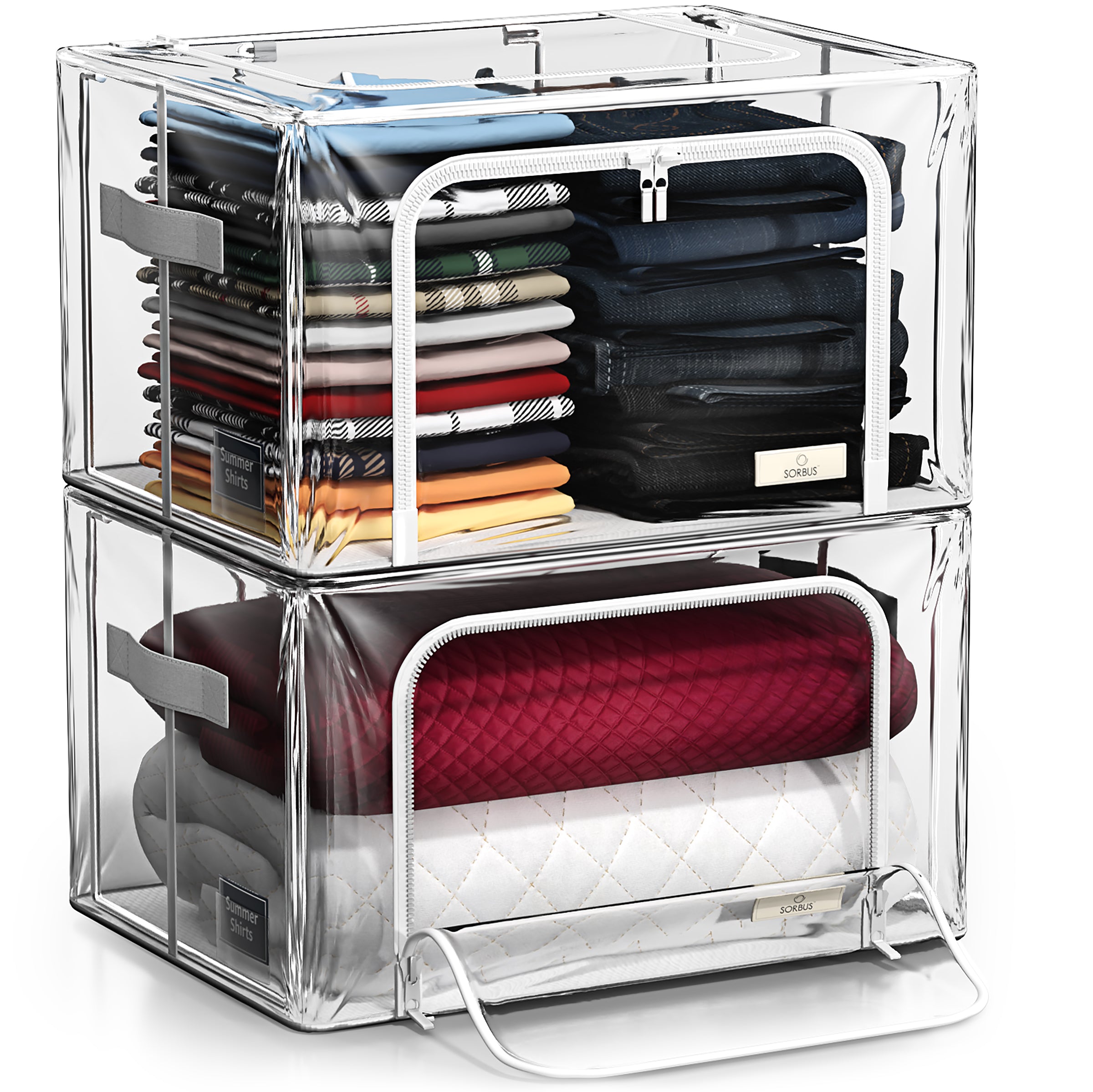 Storage Bins with Metal Frame - Sorbus Home