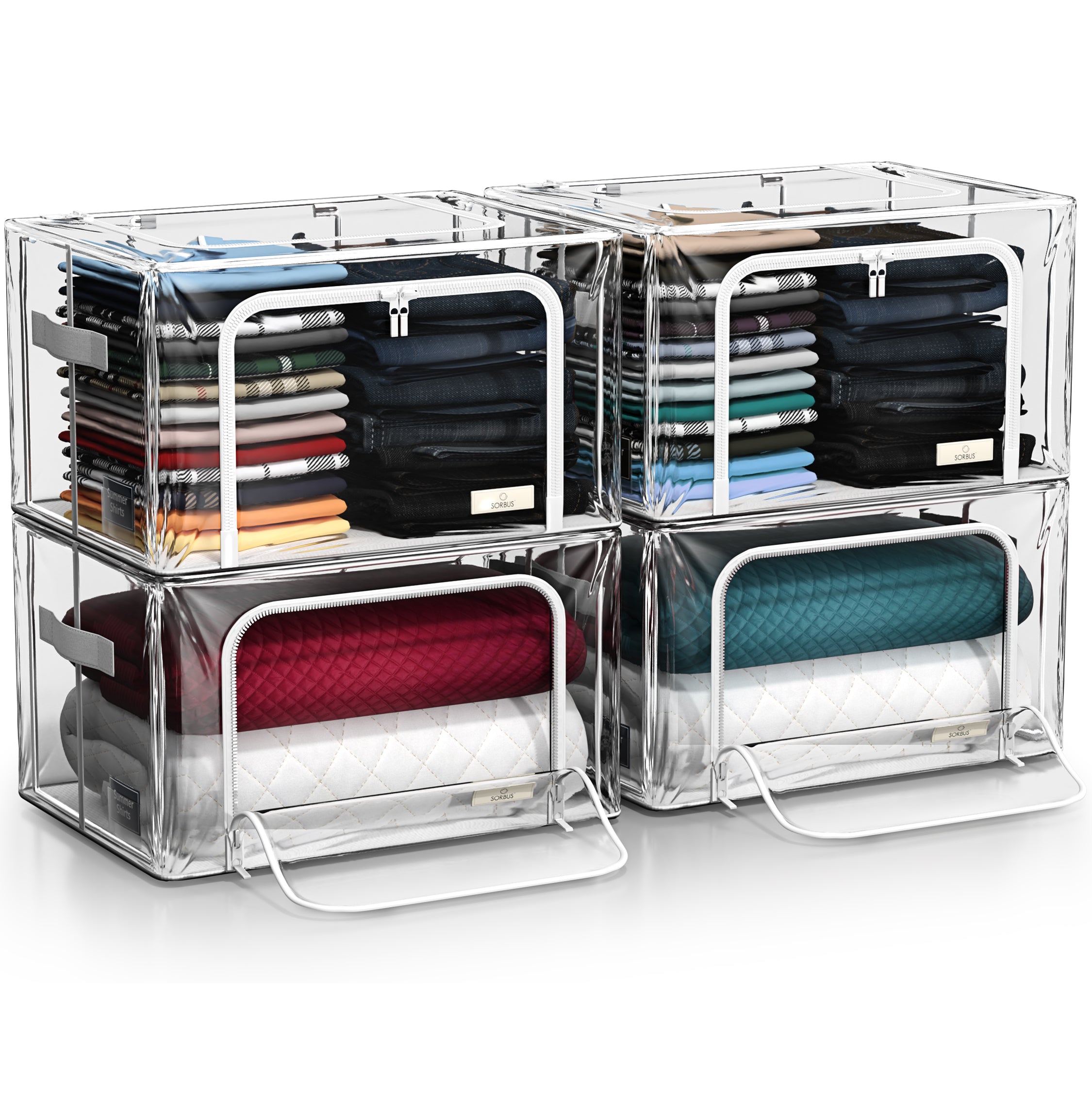 Storage Bins with Metal Frame - Sorbus Home