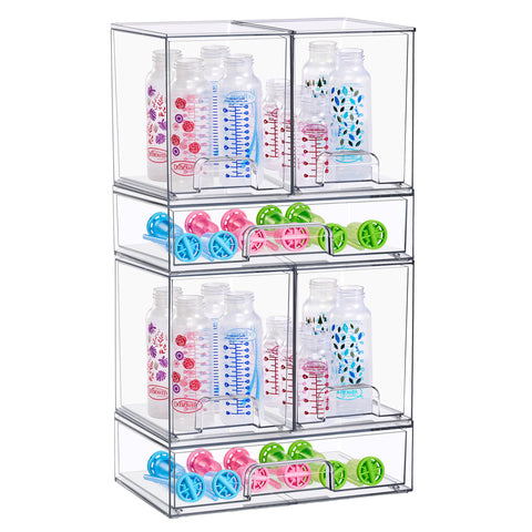 Baby Bottles Storage Drawers Variety Pack - Sorbus Home