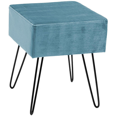 Velvet Footrest Stool (Square)