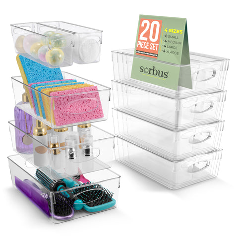 Plastic Clear Bins (20 pack)