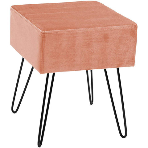 Velvet Footrest Stool (Square)