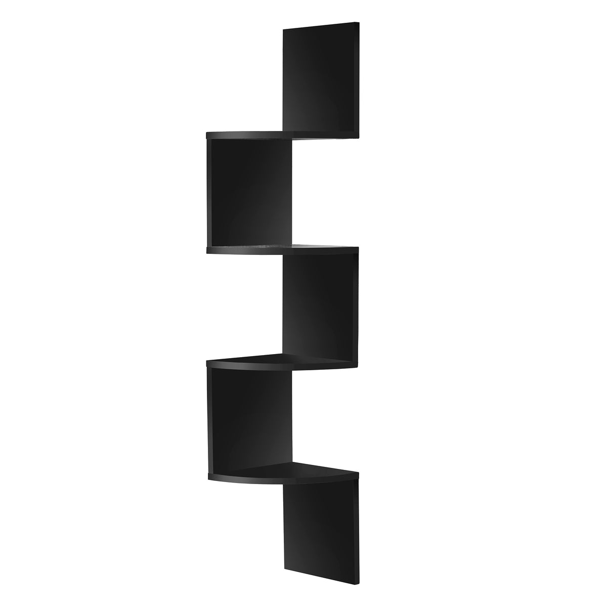 5-Tier Zig Zag Geometric Corner Wall Book Shelf Unit