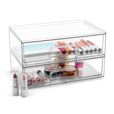 Acrylic Organizer Storage Drawers (2 Flat Drawer)