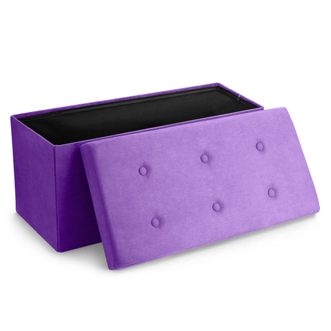 Faux Suede Storage Bench (Medium)