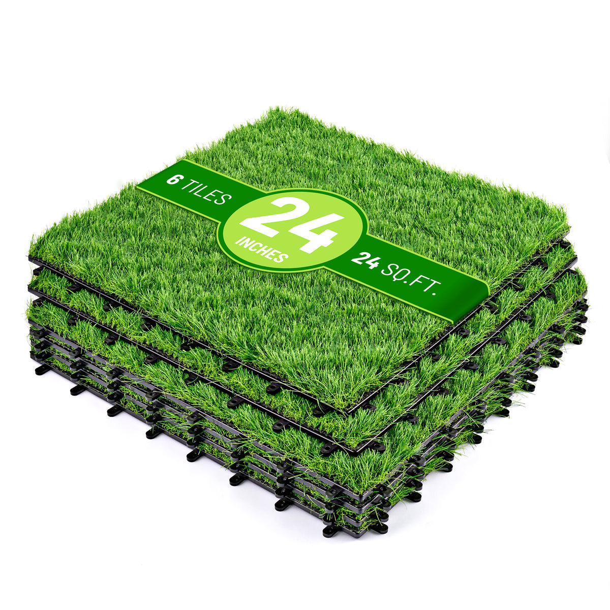 Artificial Interlocking Fake Grass Tiles