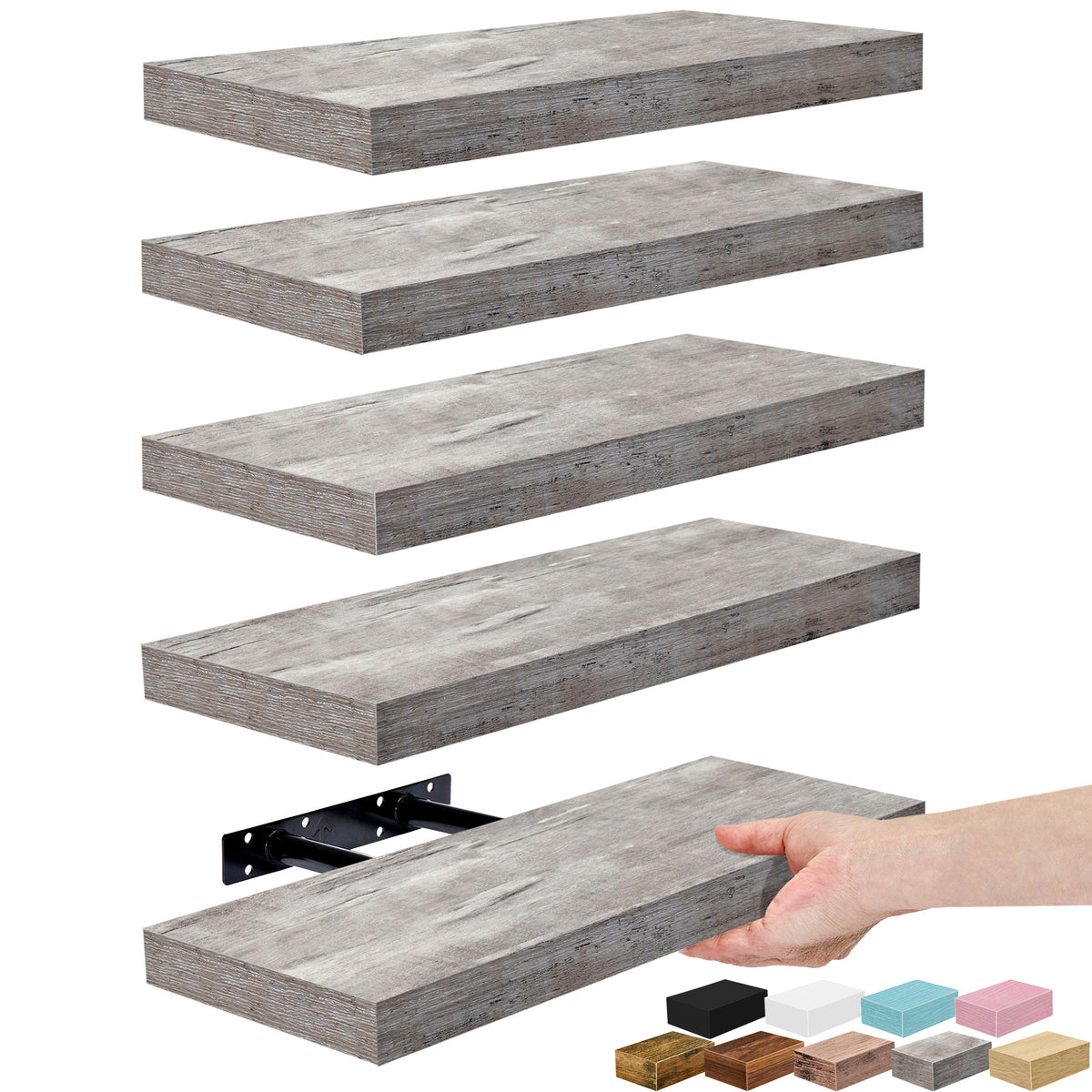 Wall Mounted Floating Shelves (5 Pack)
