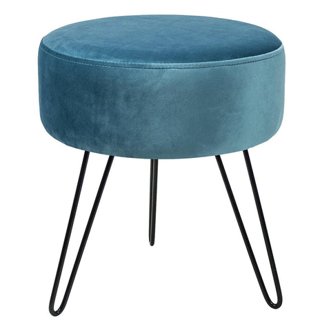 Velvet Footrest Stool (Round)