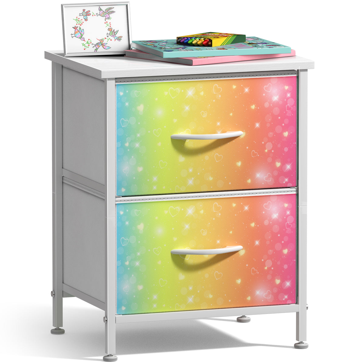 2 Drawer Display Nightstand
