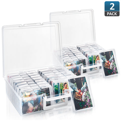 Clear Photograph Organizer Box with Cases