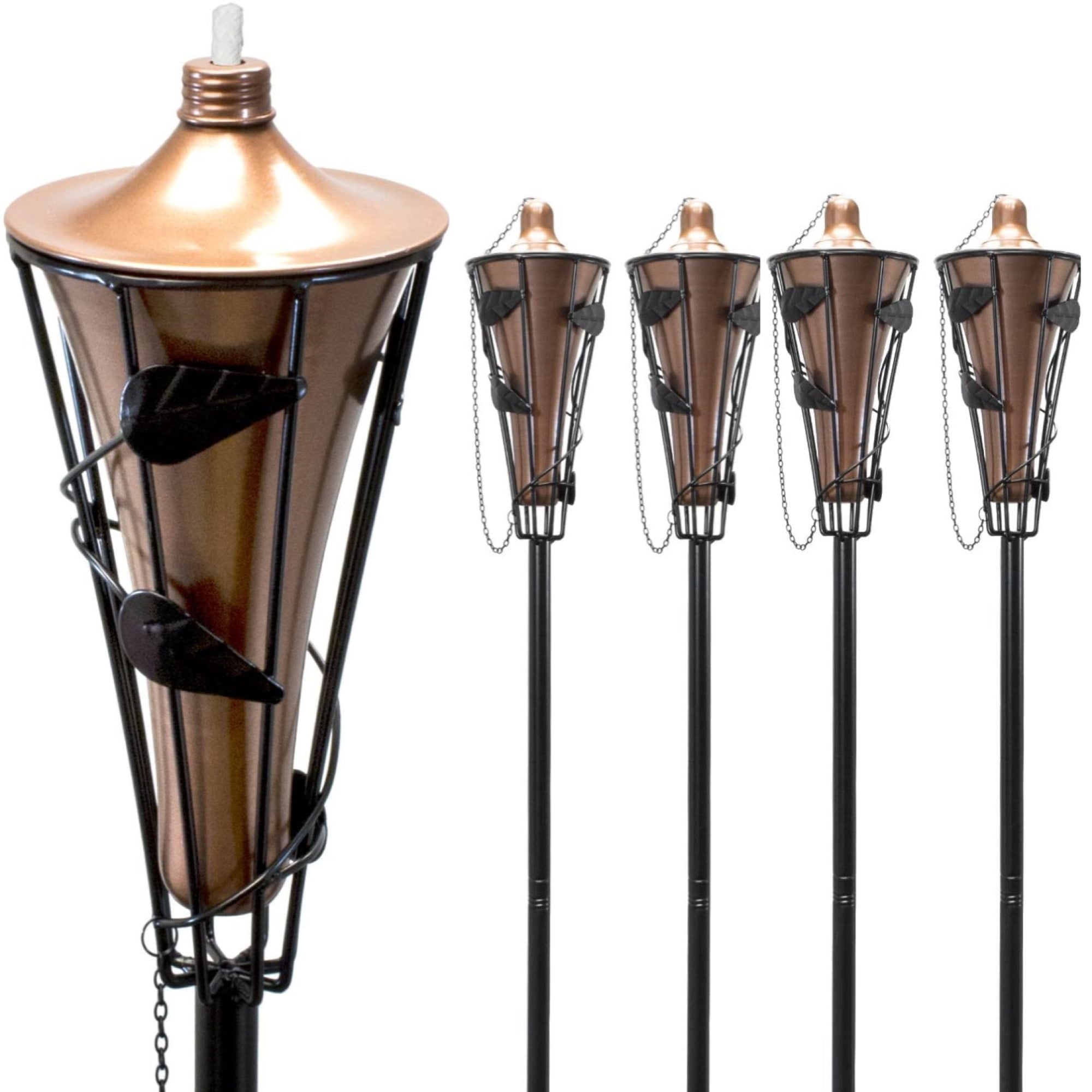Matney Refillable Outdoor Metal Torches | Sorbus Home