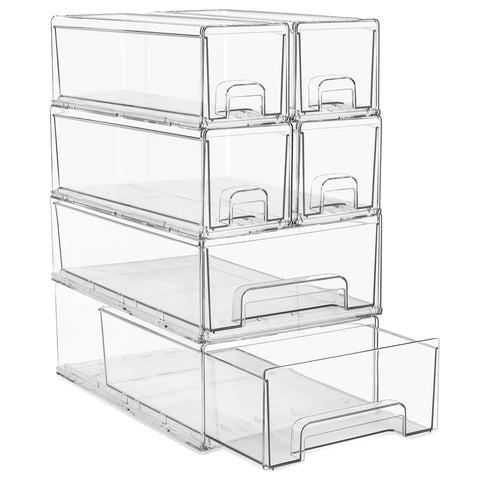 Stackable Pull Out Drawer Organizers