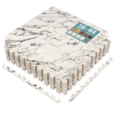 16 Tiles 64 Sq ft Wood Grain Foam Tiles