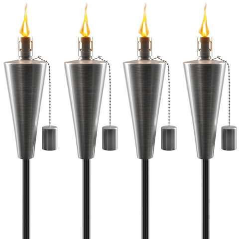 Matney Outdoor Torch Lights - Set of 4 (Cylinder)