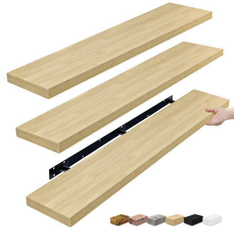 55-Inch Extra Long Floating Shelves (Set of 3)