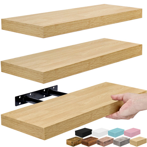 Rustic Rectangle Floating Shelves (3 Pack)