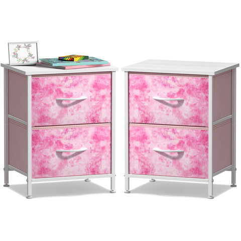 2 Drawer Display Nightstand (Set of 2)