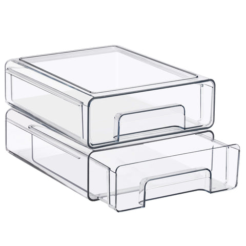 Stackable Storage Drawers Case with Handles