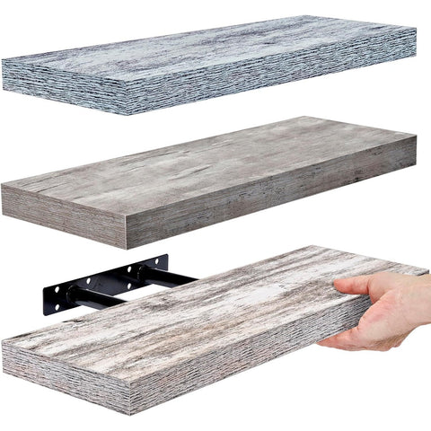 Coastal Rectangle Floating Shelves (3 Pack)