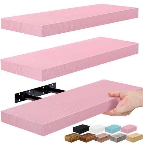 Rustic Rectangle Floating Shelves (3 Pack)